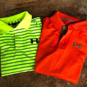 2 Under Armour Polo Shirts Youth M